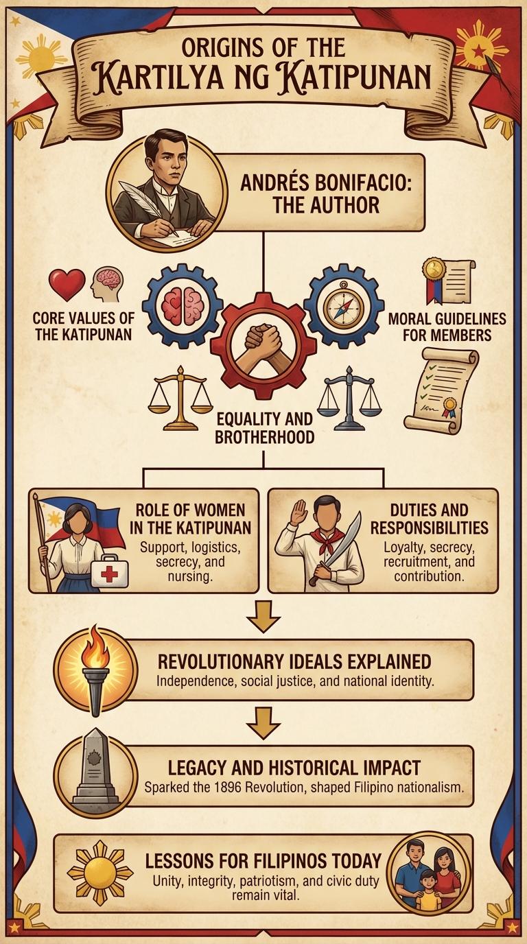 Infographic on the Kartilya ng Katipunan