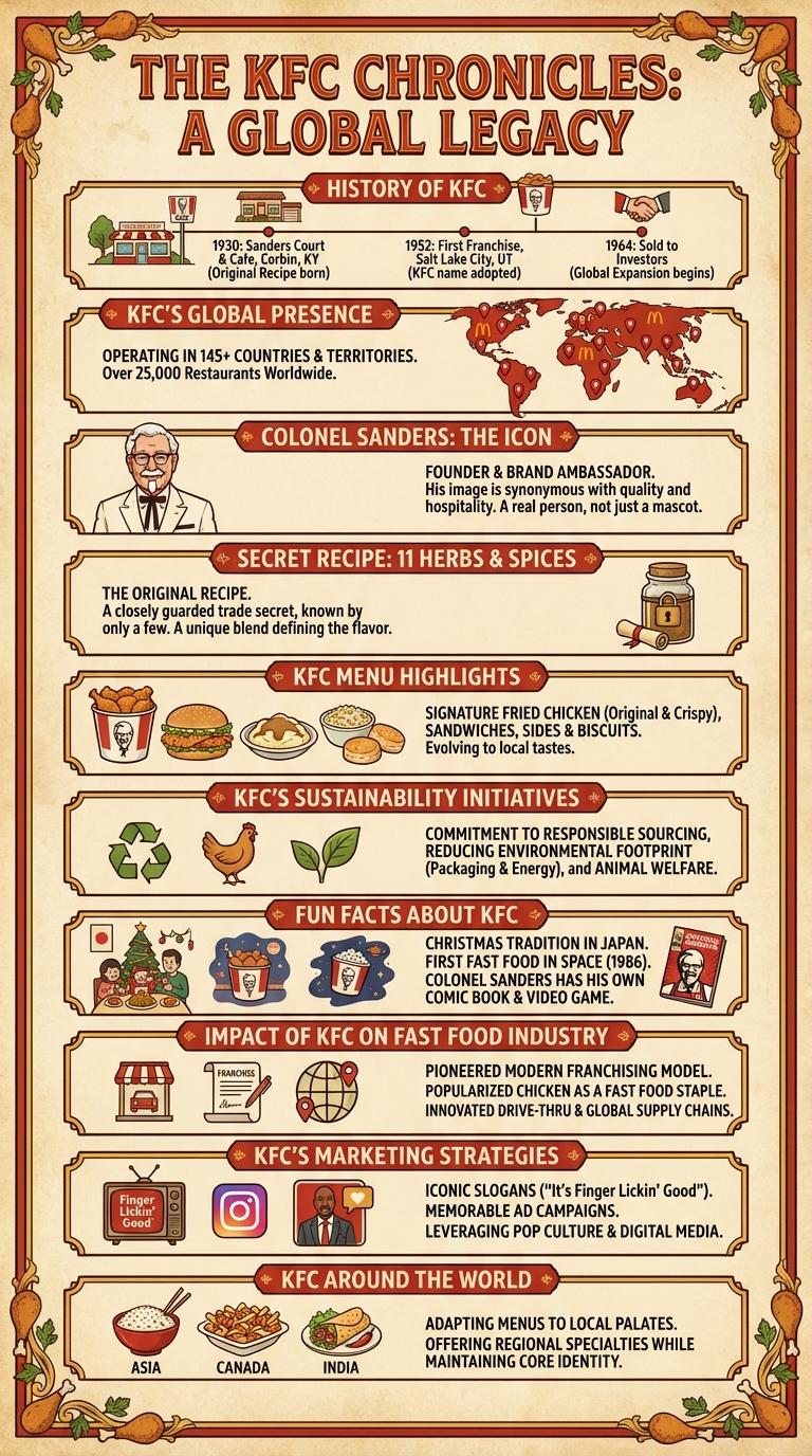 KFC: An Informative Infographic on History, Menu, and Global Reach