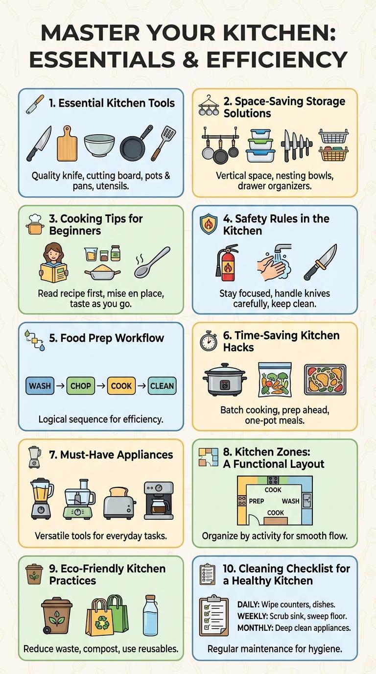 Kitchen Infographic: Essential Tips and Organization Ideas