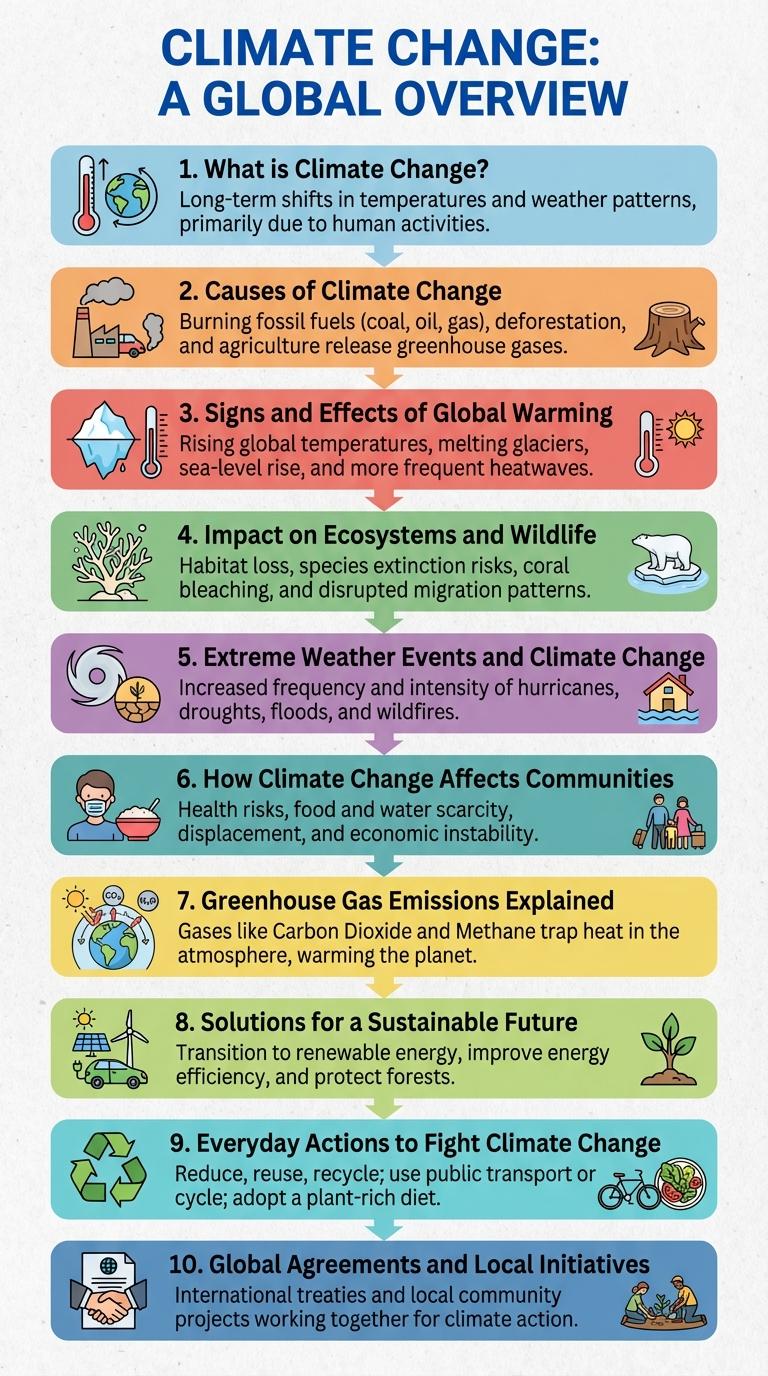 Infographic on Climate Change: Key Facts and Solutions