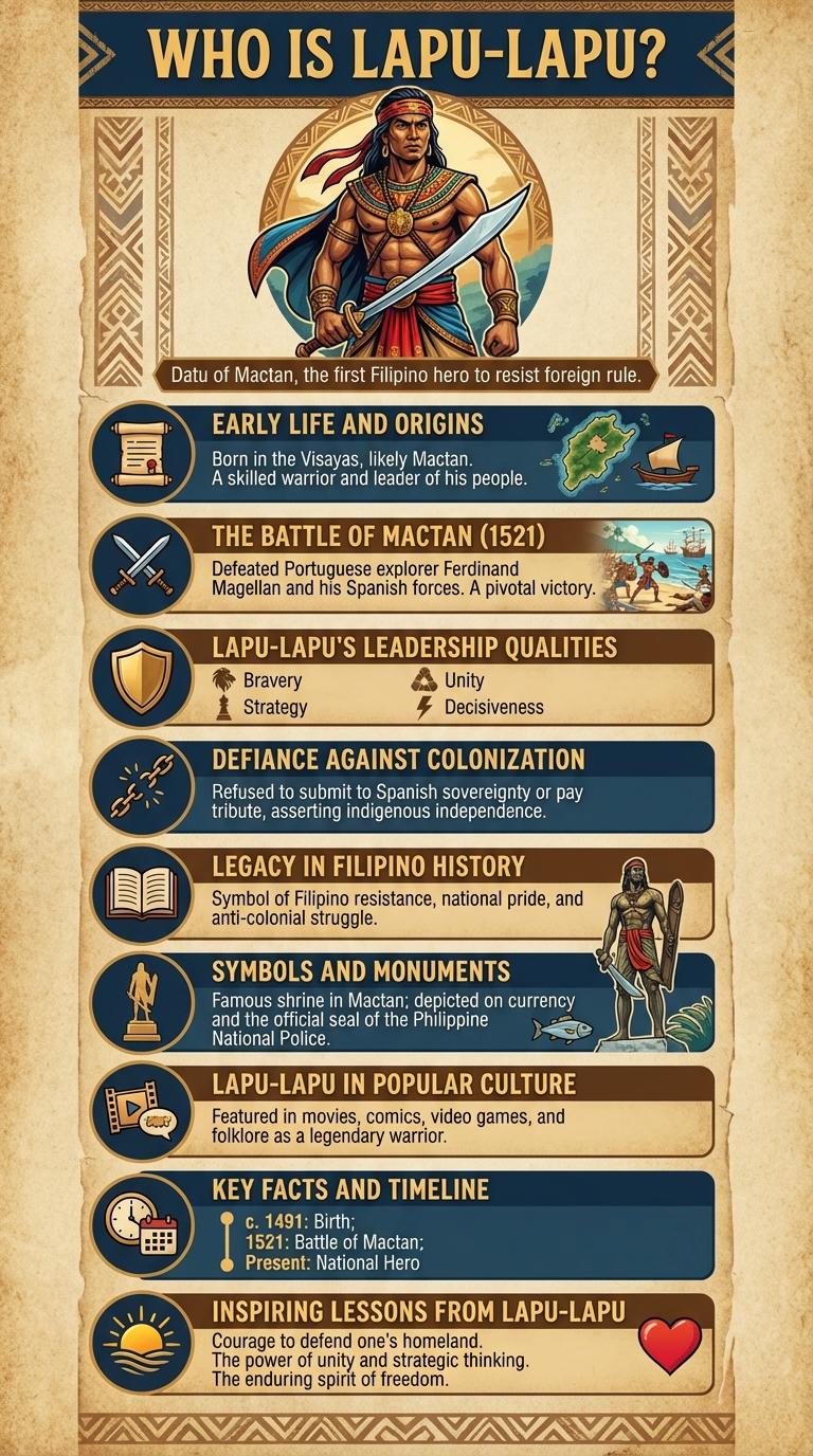 Infographic About Lapu-Lapu: A Heroic Legacy