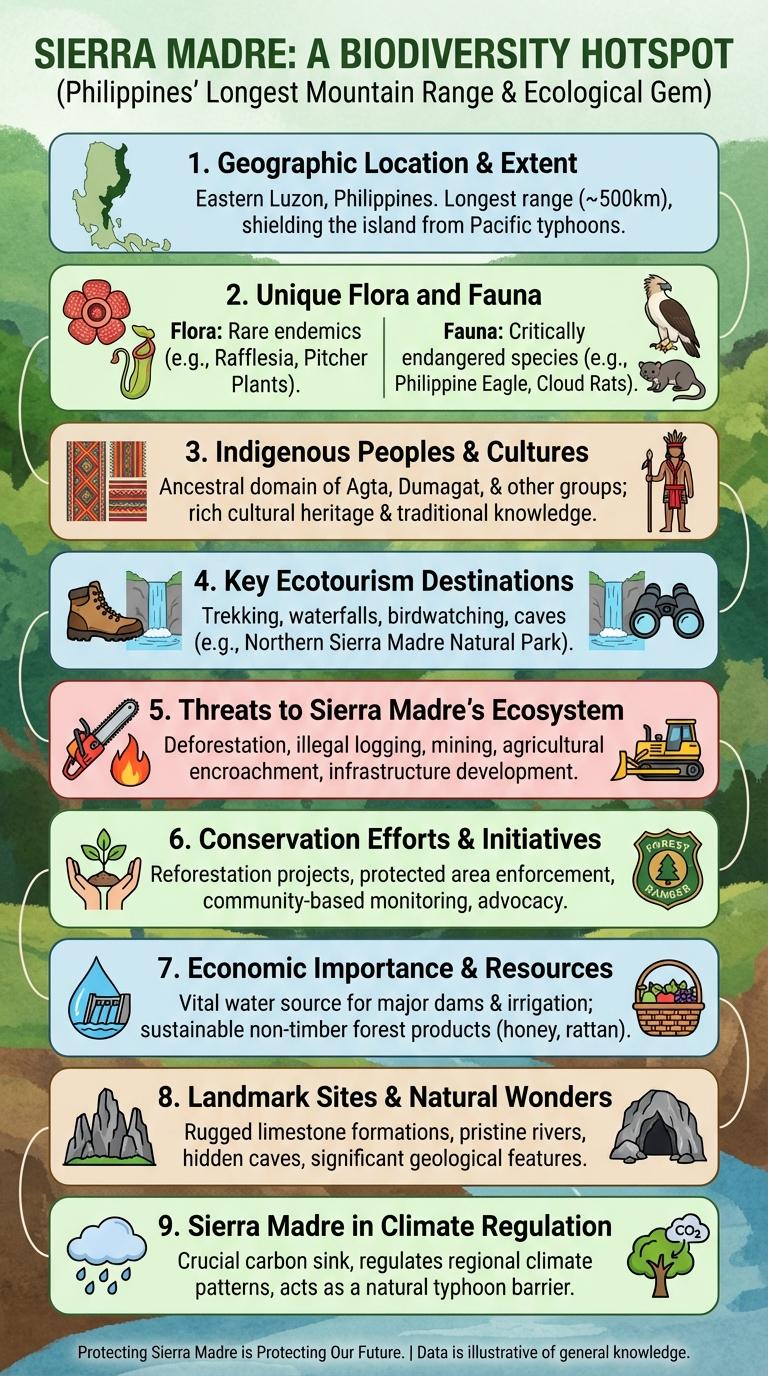Informative Infographic About the Sierra Madre Mountain Range