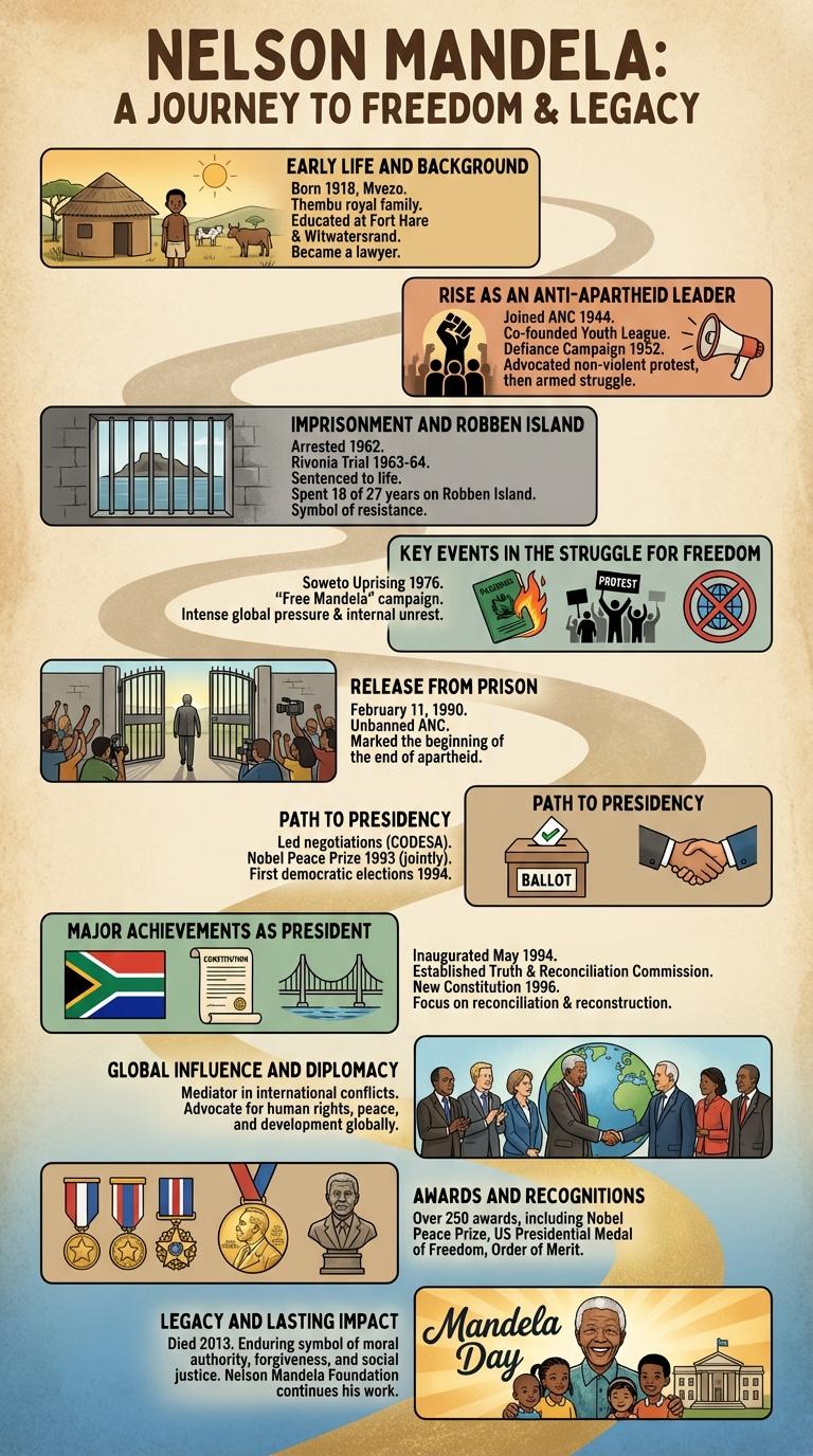 Nelson Mandela: An Infographic Overview of His Life and Legacy