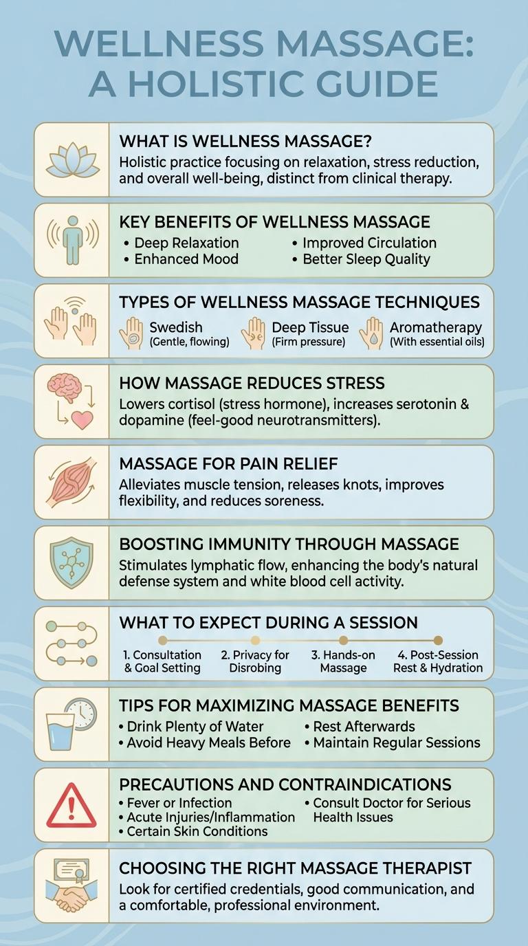 Infographic About Wellness Massage: Benefits, Techniques, and Tips