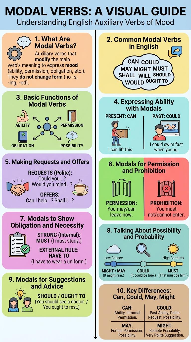 Infographic About Modal Verbs