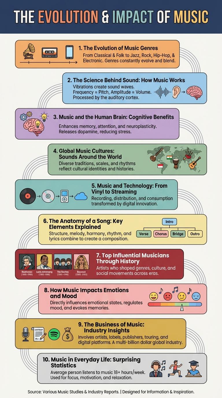 Infographic About Music: Visualizing the Power and Influence of Sound