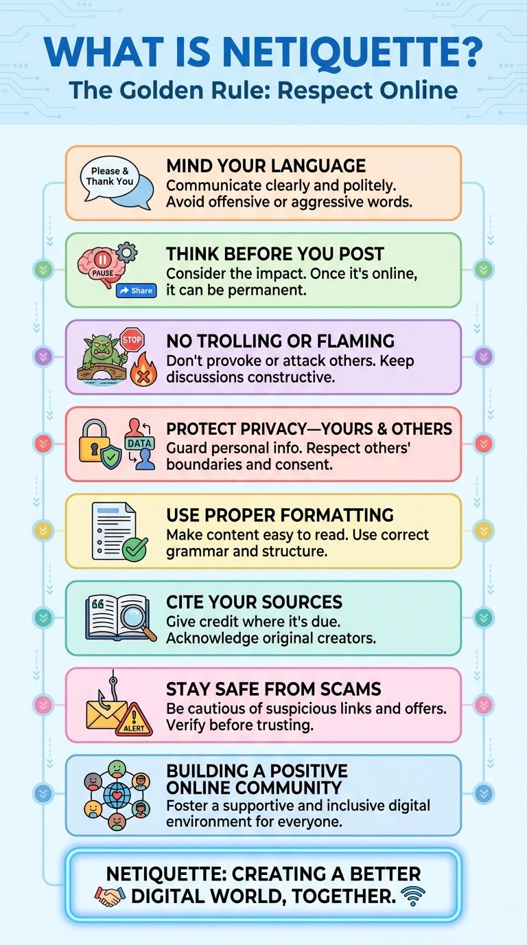Infographic: Essential Netiquette Rules for Online Communication