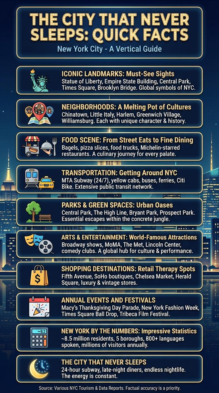 Infographic About New York: Key Facts and Figures