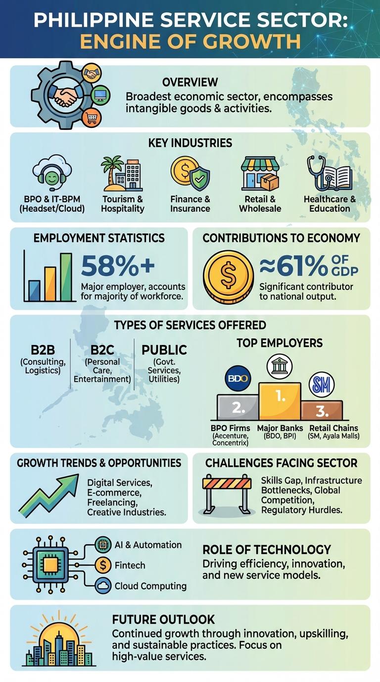 Infographic on the Service Sector