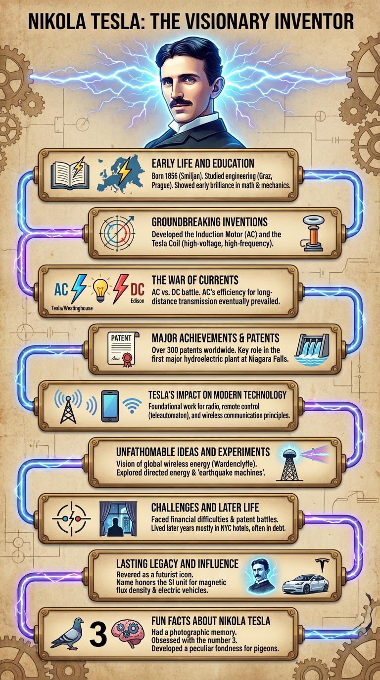 Infographic: Key Facts About Nikola Tesla