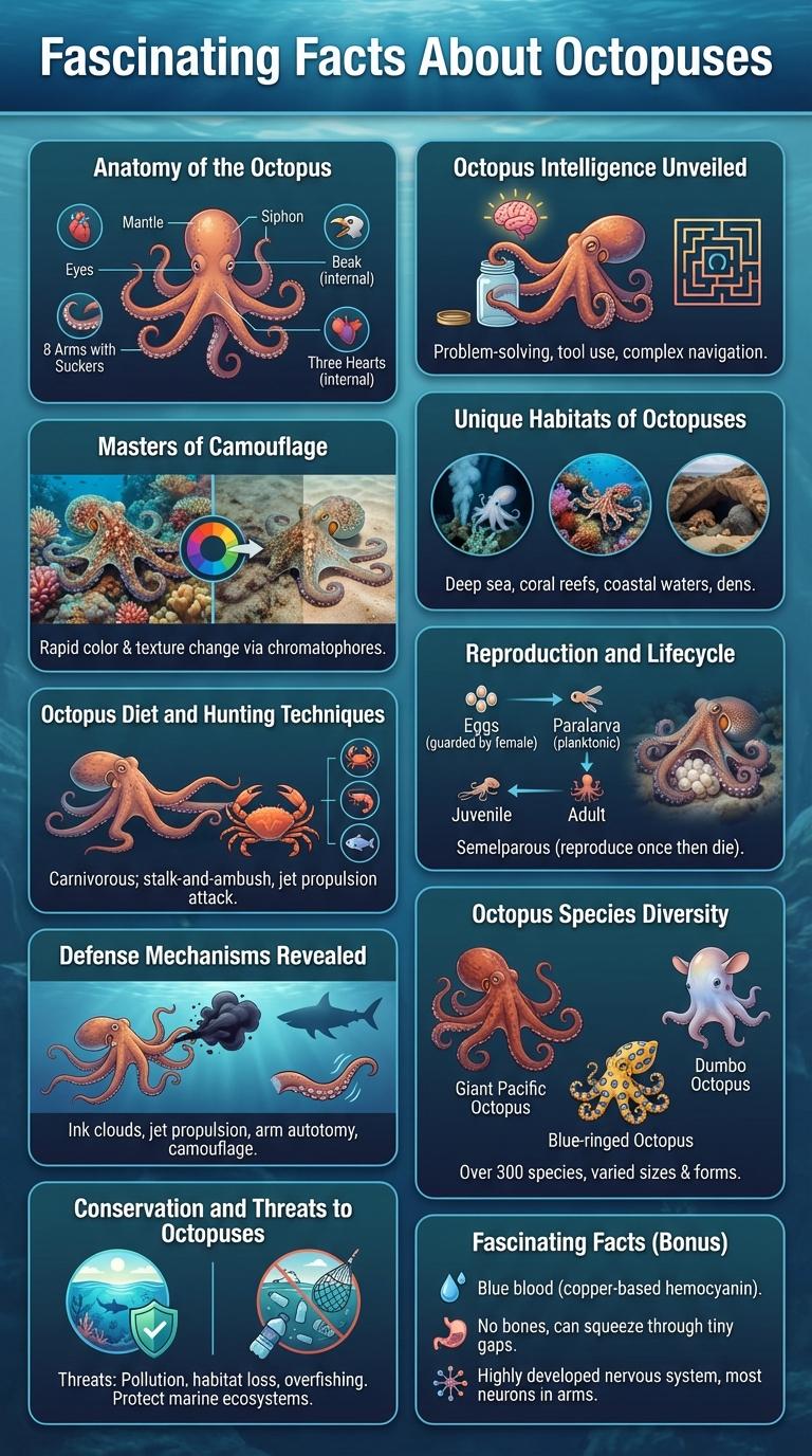 The Fascinating World of Octopuses: An Infographic Guide