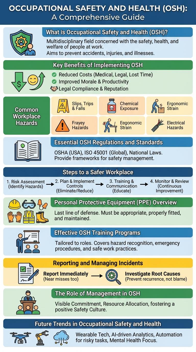 Infographic About Occupational Safety and Health (OSH)