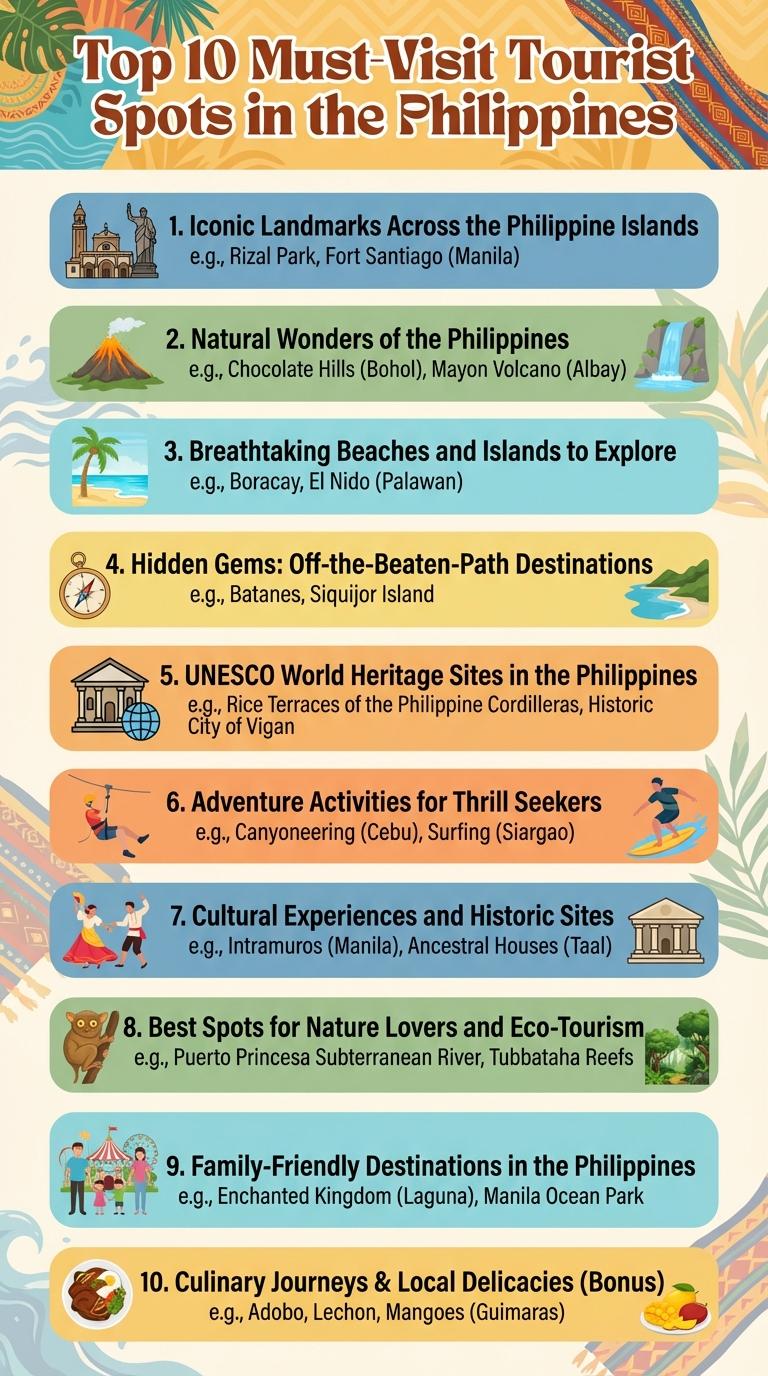 Infographic: Top Tourist Spots in the Philippines