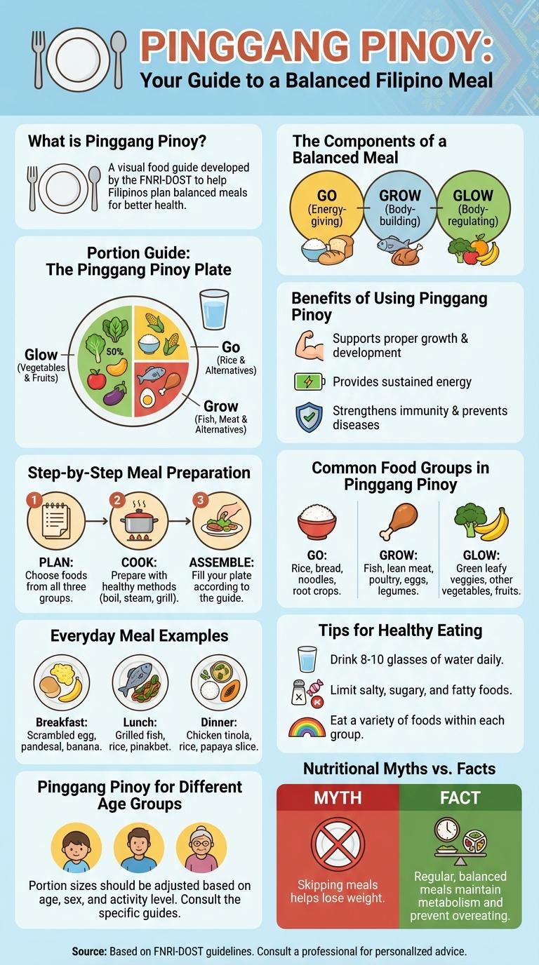 Infographic About Pinggang Pinoy: A Guide to Balanced Filipino Meals