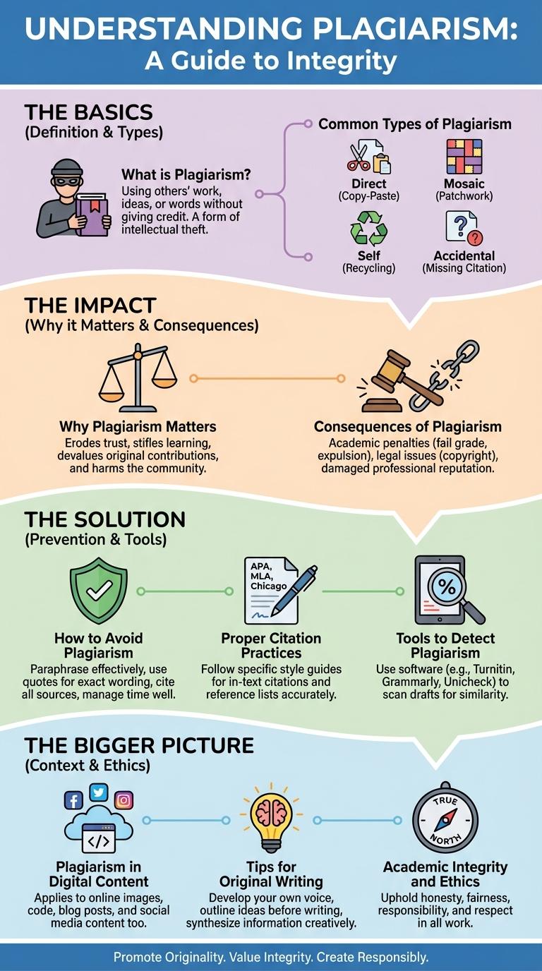 Plagiarism Explained: An Infographic Guide to Understanding and Avoiding Academic Dishonesty