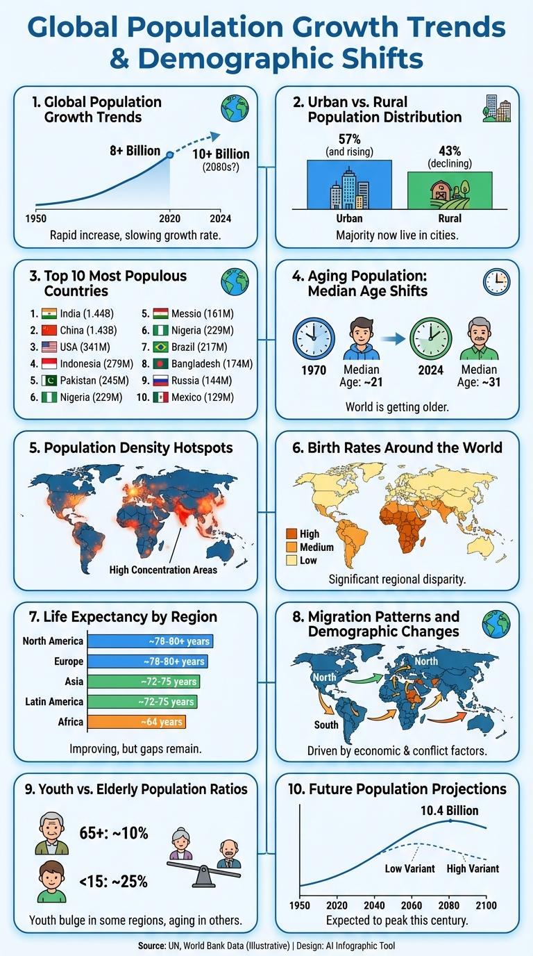 Infographic on Global Population Trends