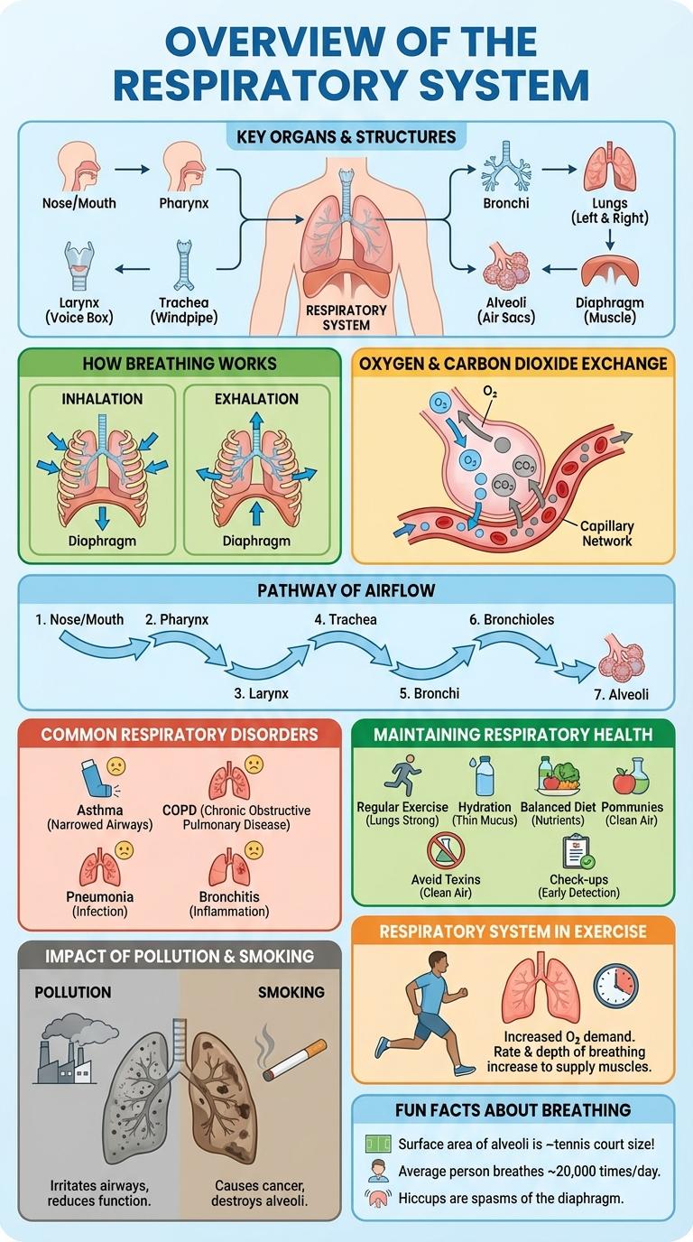 Infographic on the Human Respiratory System