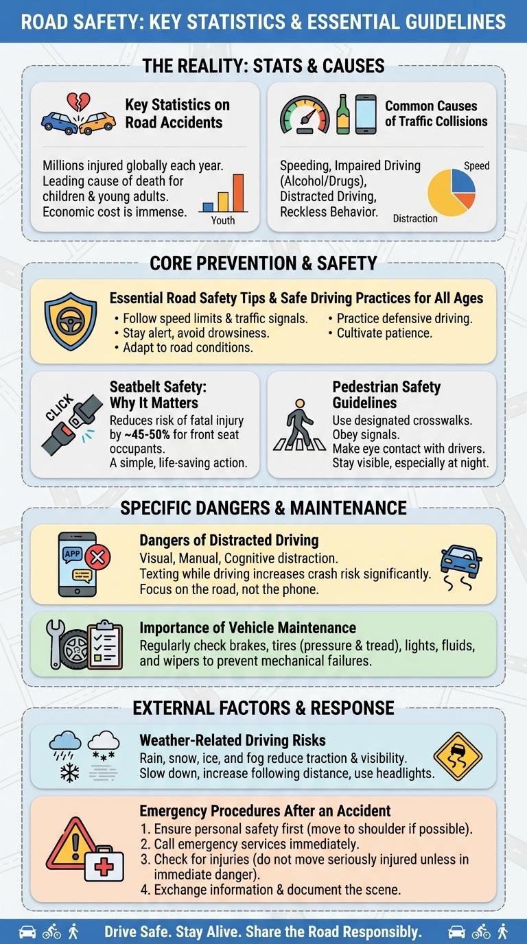 Road Safety Infographic: Key Tips and Statistics for Safer Roads