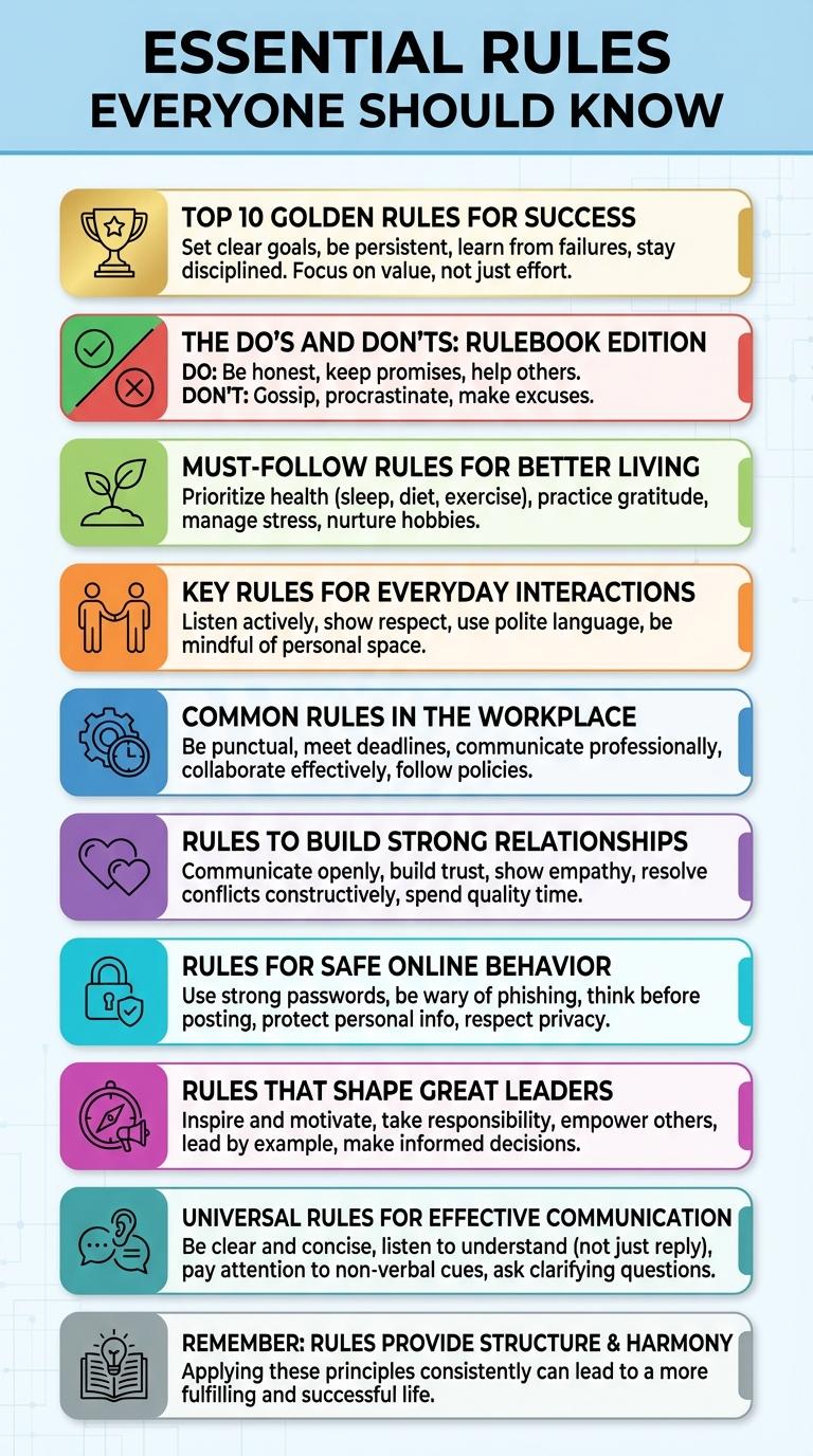 Infographic About Rules: A Visual Guide to Understanding Guidelines