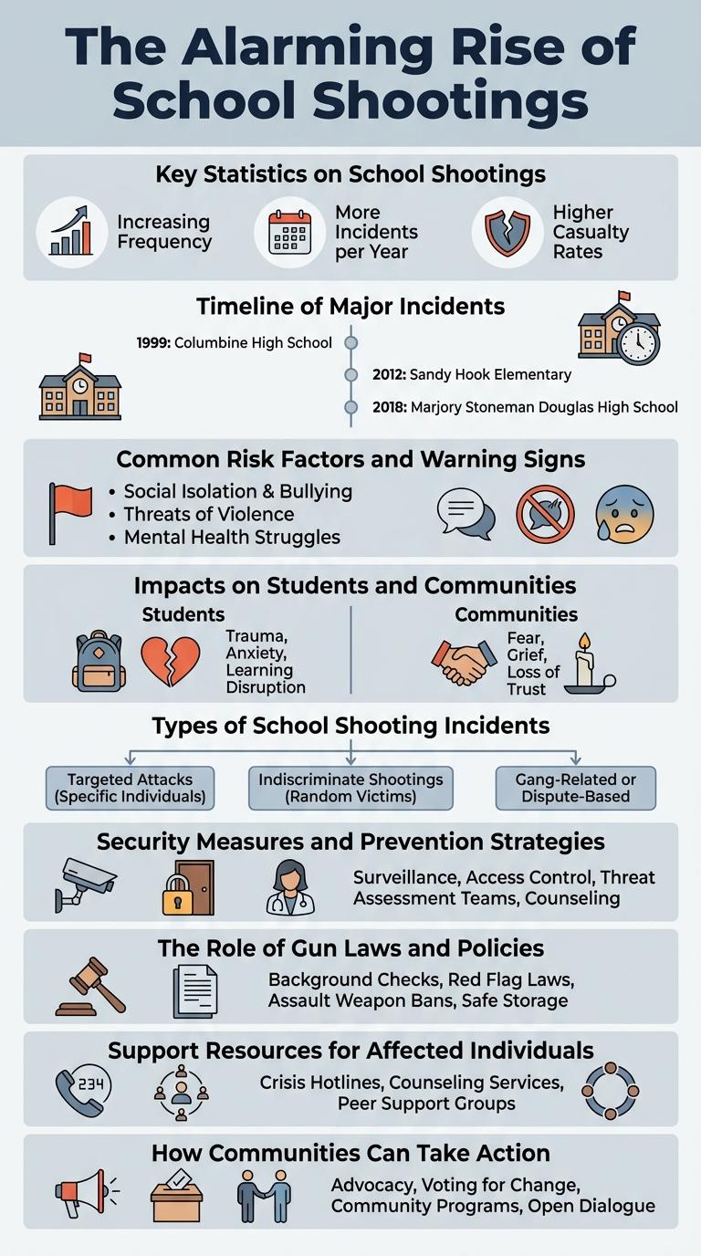 Infographic on School Shootings: Key Statistics and Facts