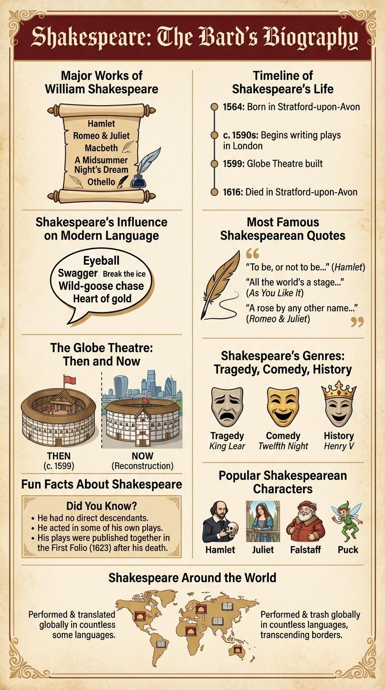 Infographic About Shakespeare: Key Facts and Highlights