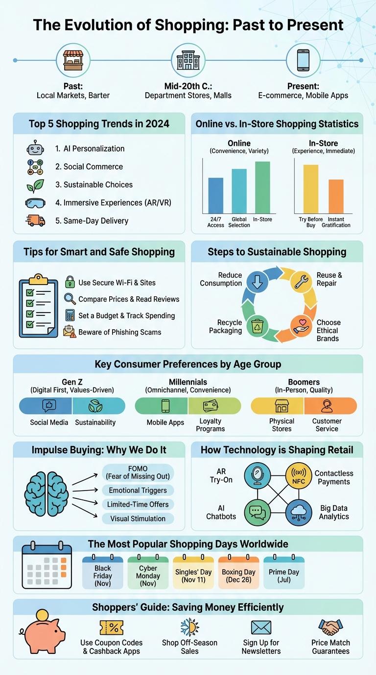 Infographic on Shopping Trends and Consumer Behavior