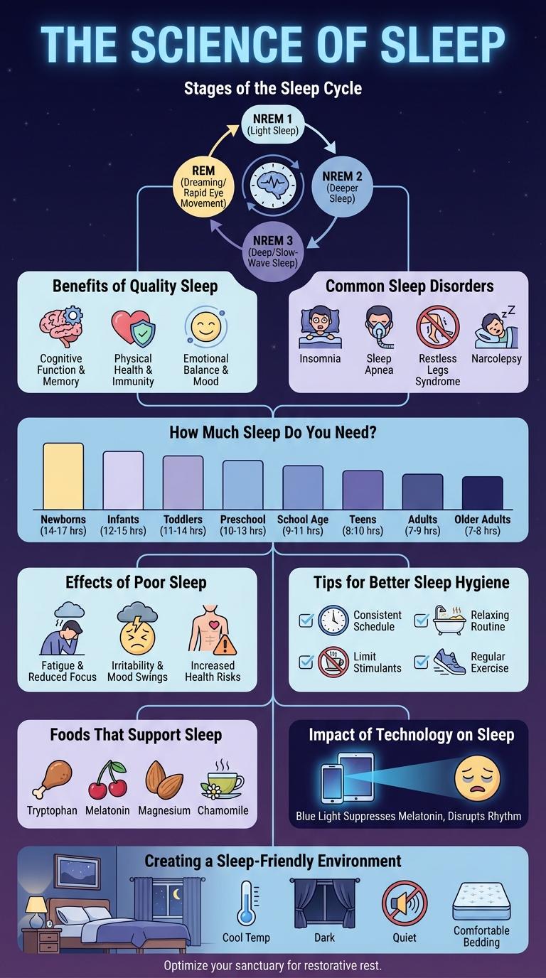 Infographic About Sleep: Key Facts and Tips for Better Rest