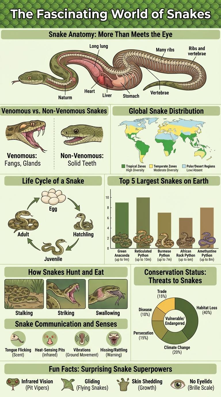 Informative Infographic: Fascinating Facts About Snakes