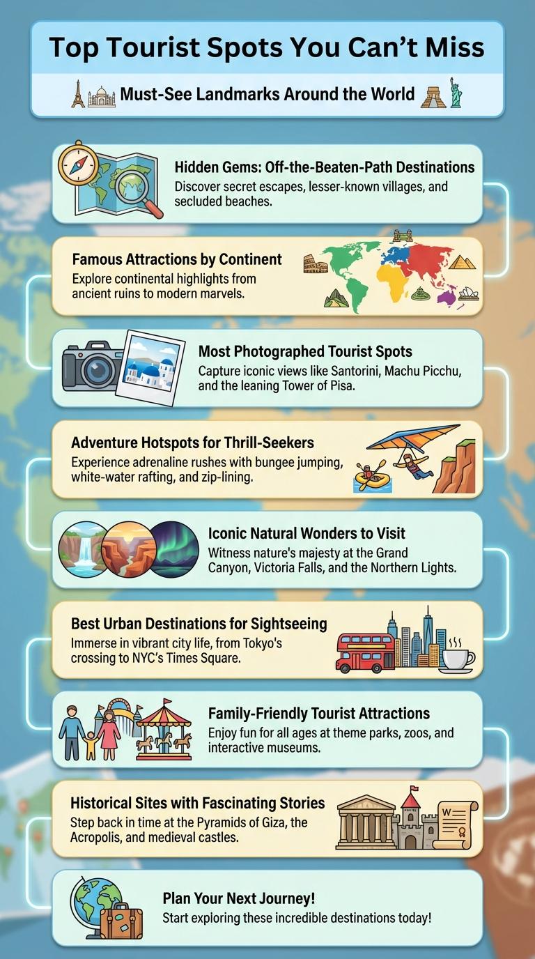 Infographic on Popular Tourist Spots