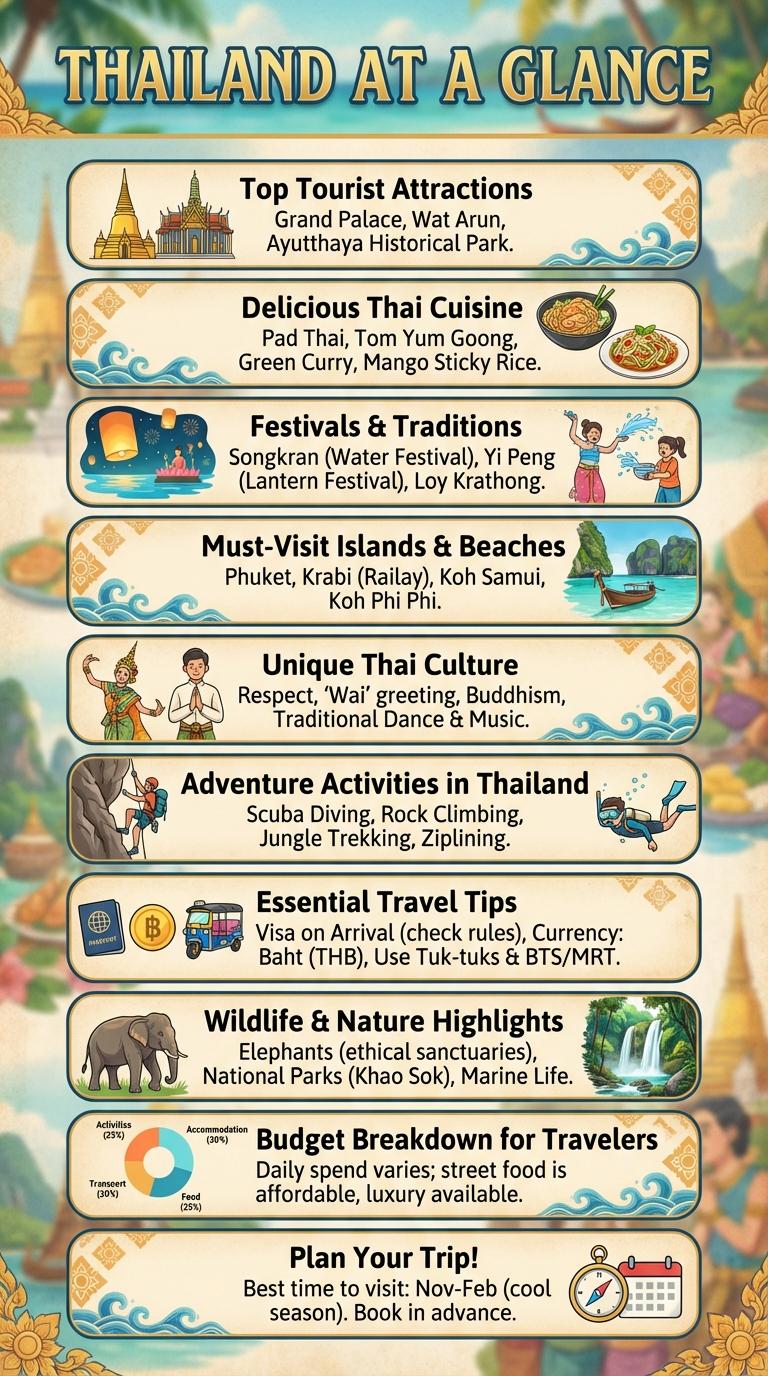Infographic About Thailand: Key Facts and Highlights