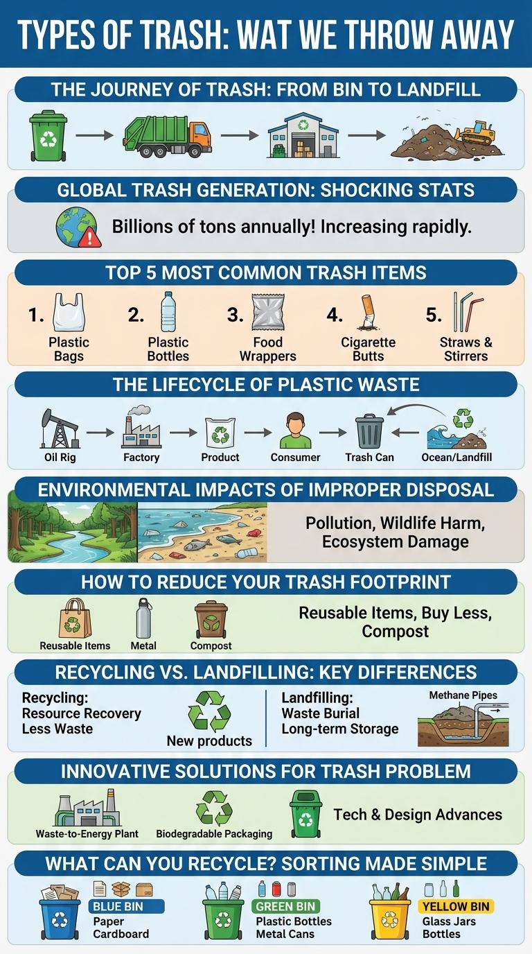 Informative Infographic on Trash and Waste Management