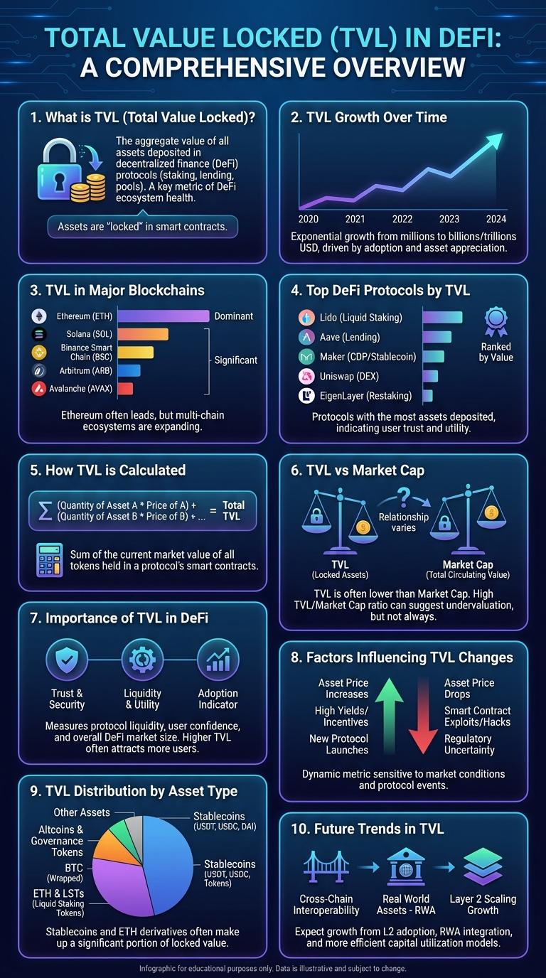 Infographic: Understanding TVL (Total Value Locked) in Decentralized Finance