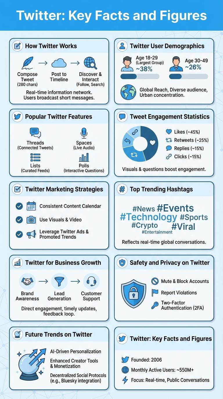 Infographic About Twitter: Key Facts and Statistics