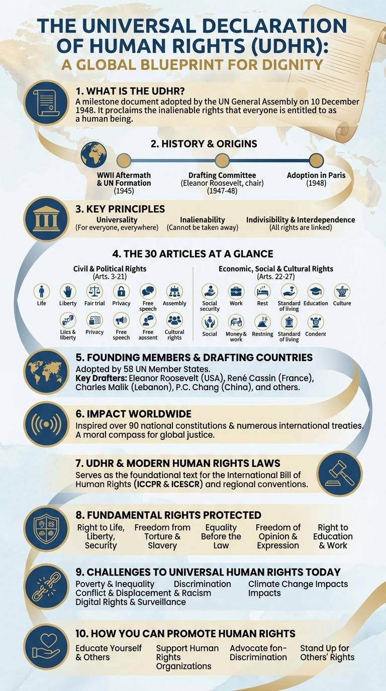 Infographic About the Universal Declaration of Human Rights (UDHR)