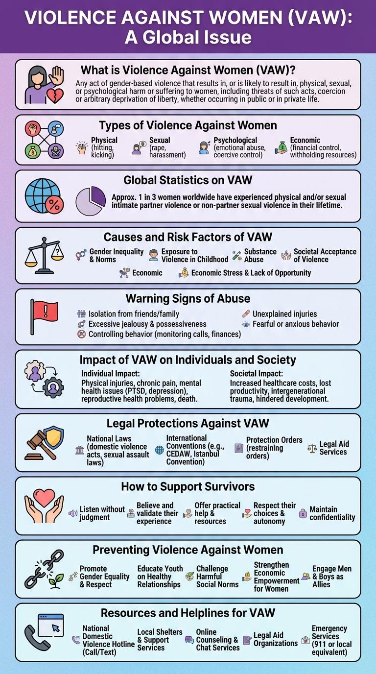 Infographic on Violence Against Women (VAW)