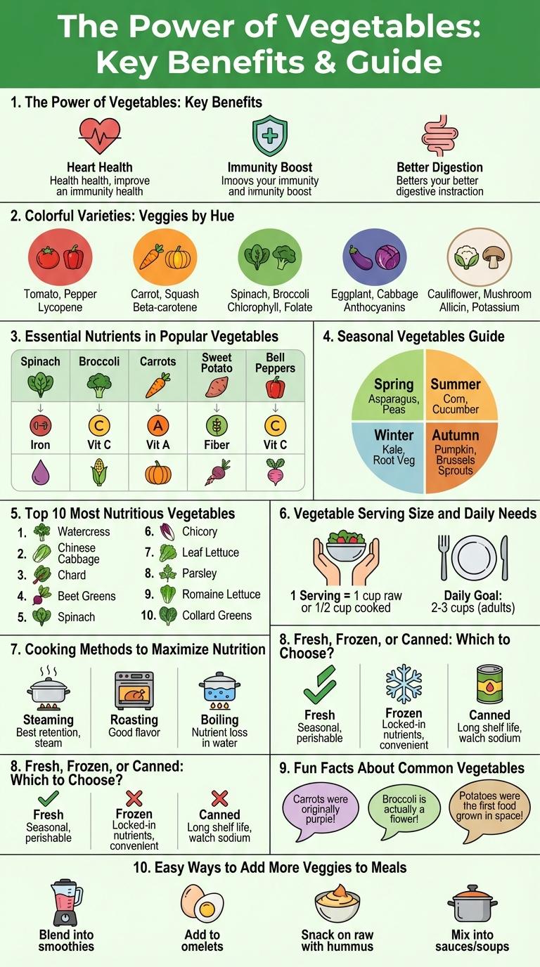 Vegetable Infographic: Nutritional Benefits and Fun Facts
