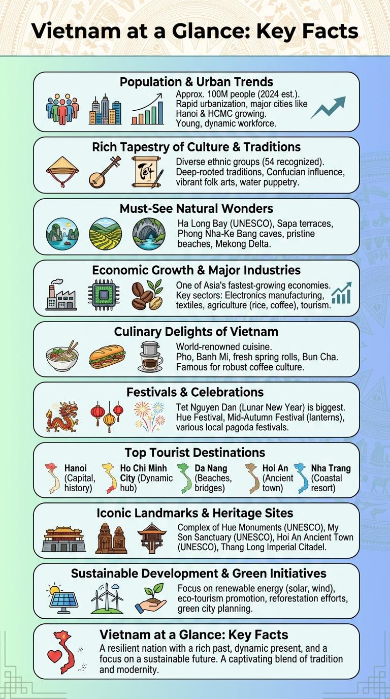 Vietnam: Key Facts and Figures Infographic
