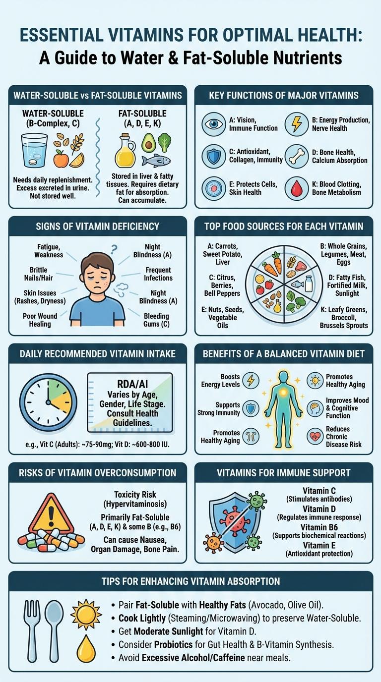 Infographic: Essential Vitamins and Their Health Benefits